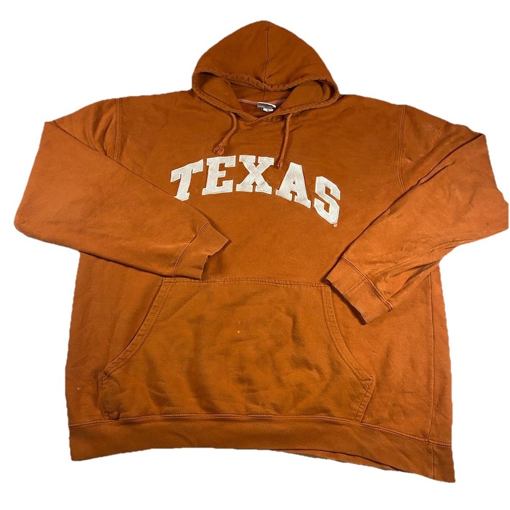 VTG Y2K 90s Texas Long Horns Hoodie Mens X Large L Orange‎ NCAA Football UT XL